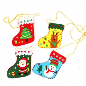 5 Db-os Készlet Kézzel Készített Karácsonyi Harisnya Barkácsolás Kézműves Karácsonyfa Mikulás Hóember Jávorszarvas Gyerekeknek Oktatáshoz És Dekorációhoz