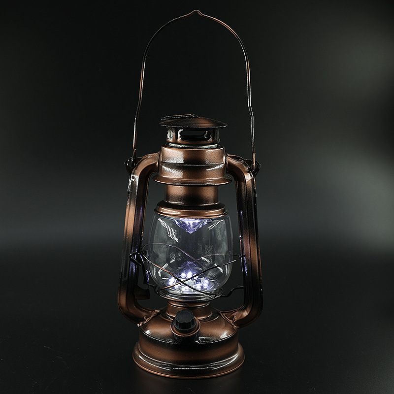 Antik Petróleum Lámpa Retro Led Fekete Karácsonyi Dekorációs Otthoni Dekoráció Hordozható Meleg Fényű Lámpás