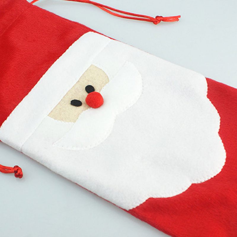 Borosüveg Borító Karácsonyi Mikulás Hímzés Teljes Csomag Vörösbor Dekoráció Rajzfüzér Dísz