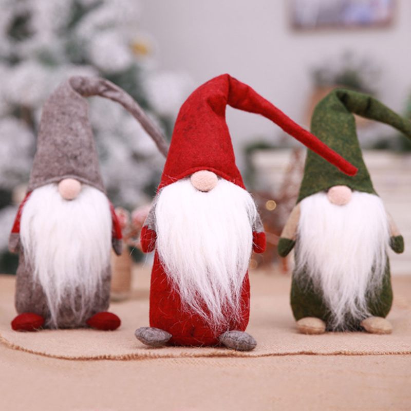 Fesztiválvacsora Dekoráció Otthoni Gyerekeknek Karácsonyi Ajándékok Pamut Mikulás Baba Álló Karácsony Öreg Arctalan Állványbaba Játék