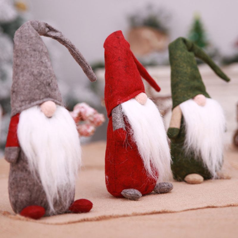 Fesztiválvacsora Dekoráció Otthoni Gyerekeknek Karácsonyi Ajándékok Pamut Mikulás Baba Álló Karácsony Öreg Arctalan Állványbaba Játék