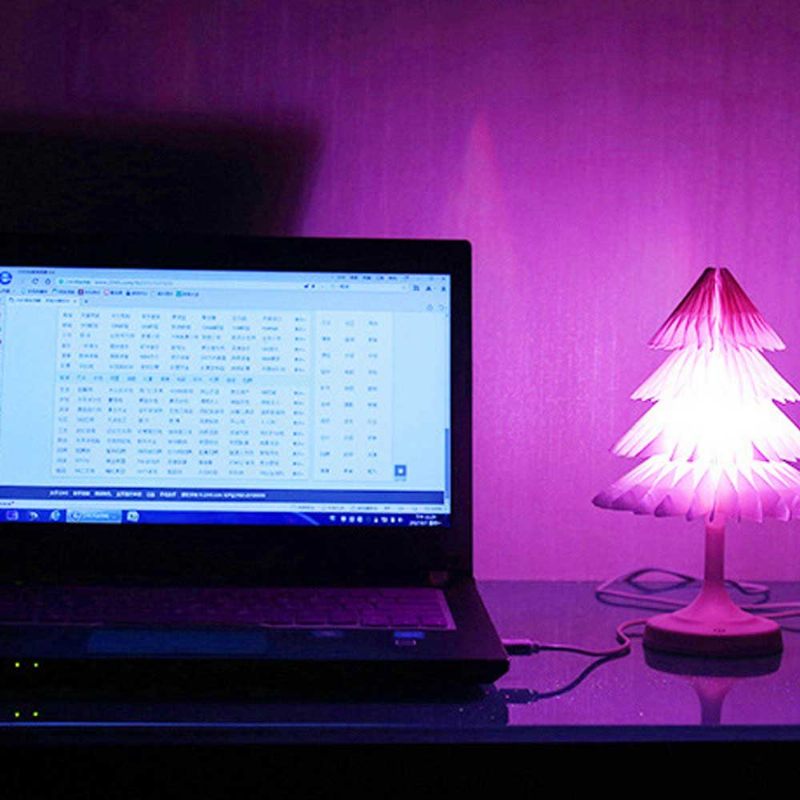 Karácsonyfa Papír Éjszakai Fény Elemmel Működő Lámpadíszek Usb Tápellátású Asztali Vakulámpák Ünnepi Parti Dekorációhoz