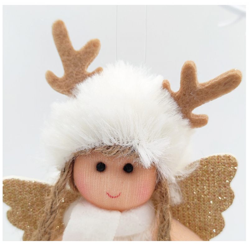 Karácsonyi Plüss Angyal Medál Dekorációk Aranyos Babák Lányok Ajándékok Karácsonyfa Medálok