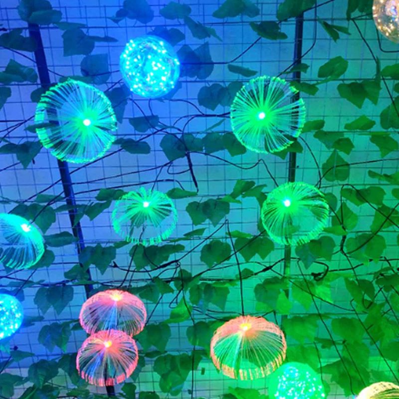 Optikai Szálas Medúza Csillár Kültéri Tájparki Fényfesztivál Vízálló És Ütésálló Led Tájvilágítású Esernyő Lámpa