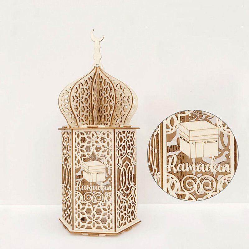 Ünnepi Kastély Palota Dekorációs Lámpa Led Fa Ramadán Kézműves