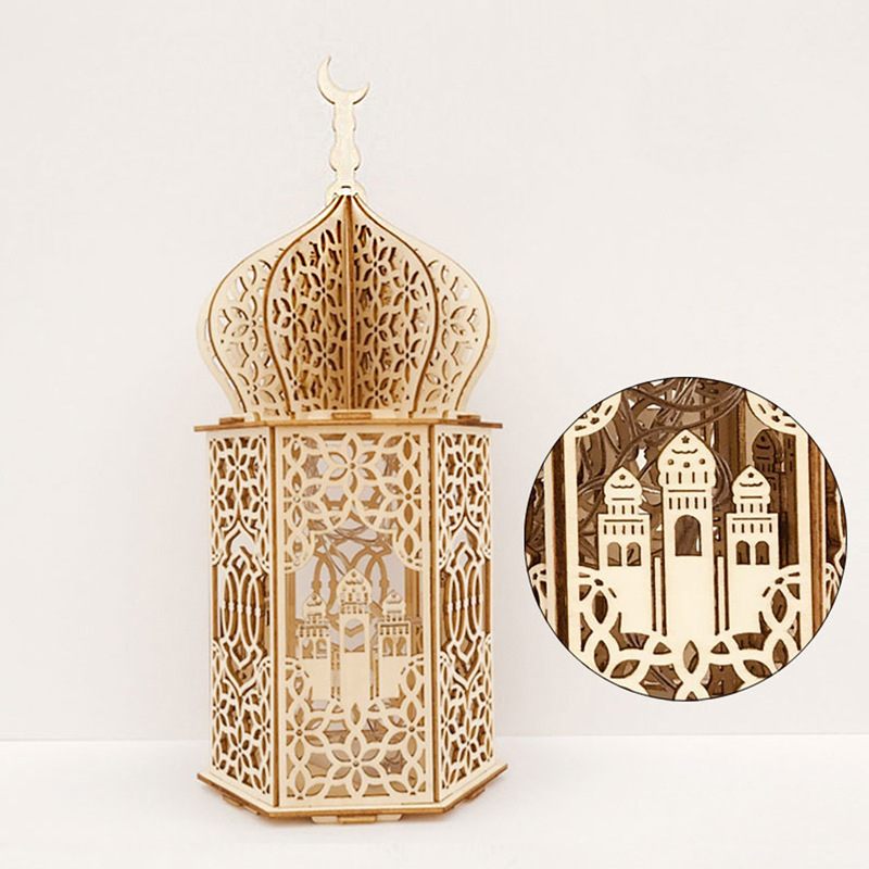 Ünnepi Kastélypalota Dekorációs Lámpa Led Fa Ramadan Kézműves
