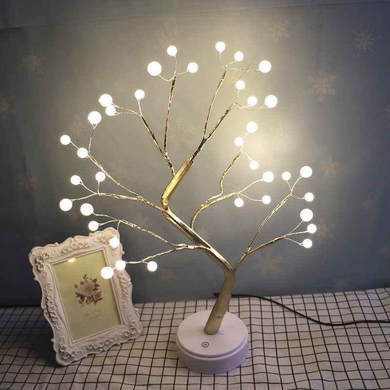 Usb Típusú Firefly Tree Light Dekorációs Éjszakai Lámpa Eltávolítható Elemtartóval