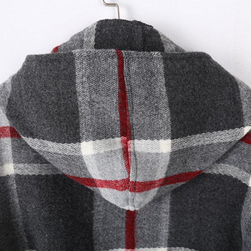 Női Téli Meleg Tartan Kasmír Sál Új Designer Kockás Kapucnis Sapka Sál Sál Sálak Pakolások